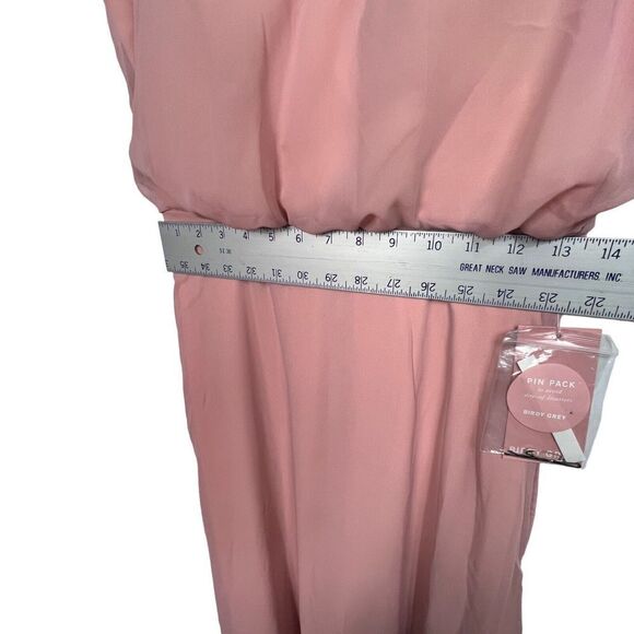 Birdy Grey Gwennie Small Chiffon Pink Rose Quartz Formal Bridesmaid Maxi Dress - Picture 6 of 14